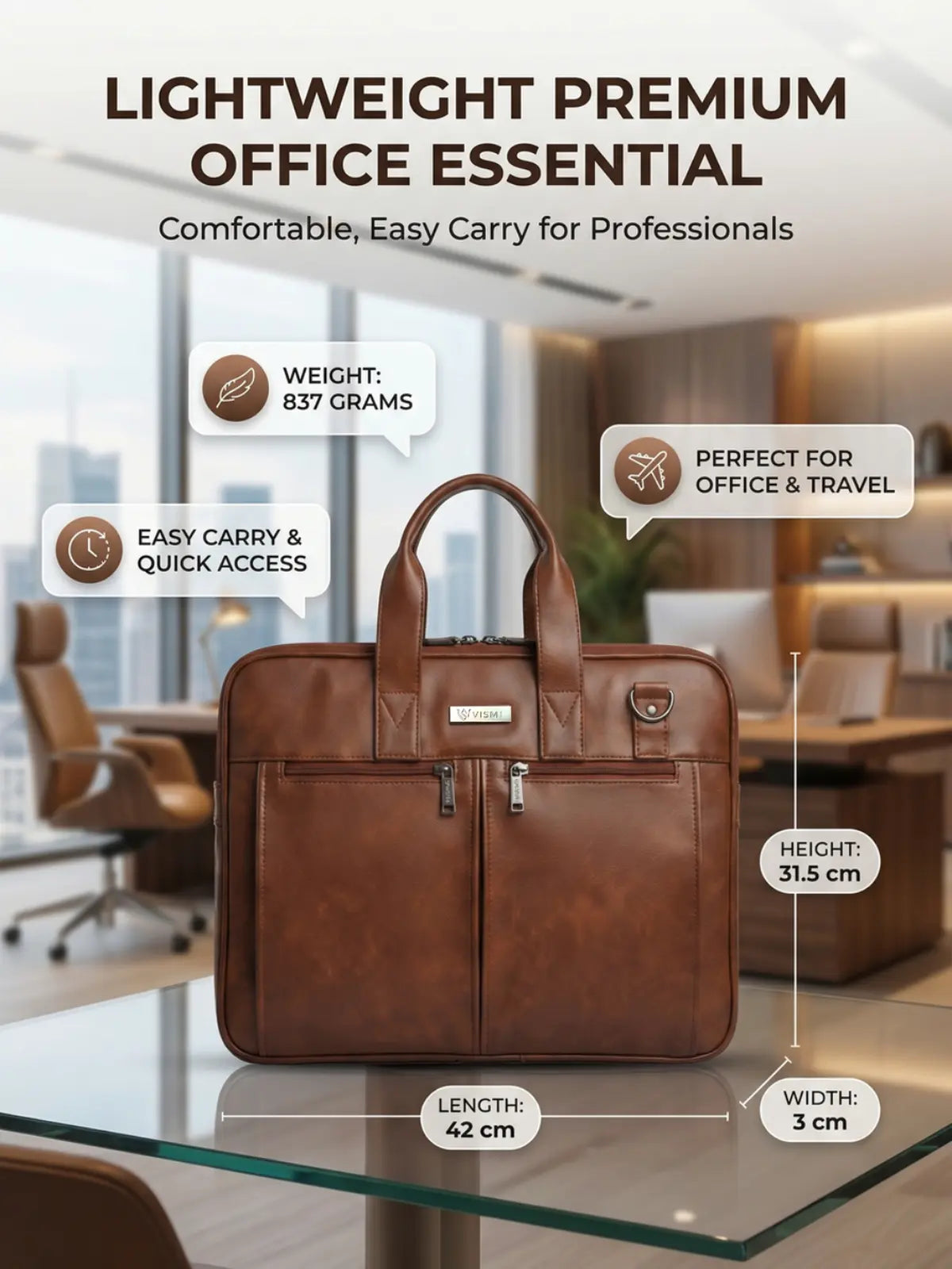 Timeless Neo Laptop Bag - Coffee Brown