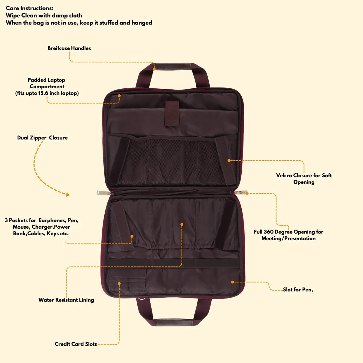 Timeless Unity Laptop Messenger Bag - Wine