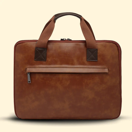 Timeless Unity Laptop Messenger Bag - Tan