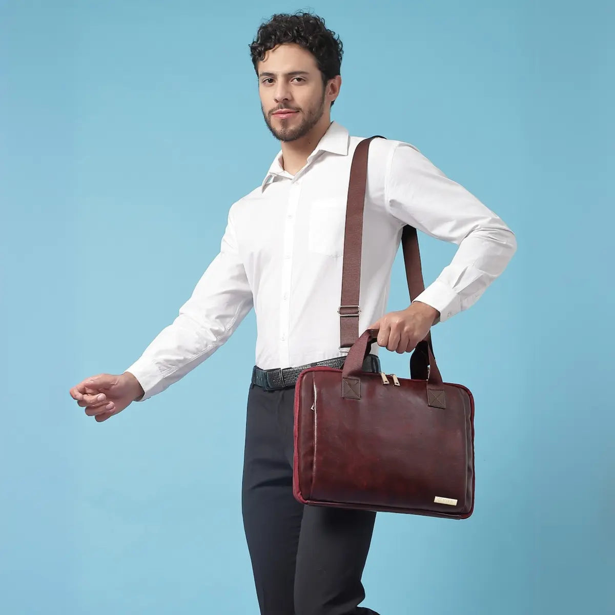 Timeless Unity Laptop Messenger Bag - Wine