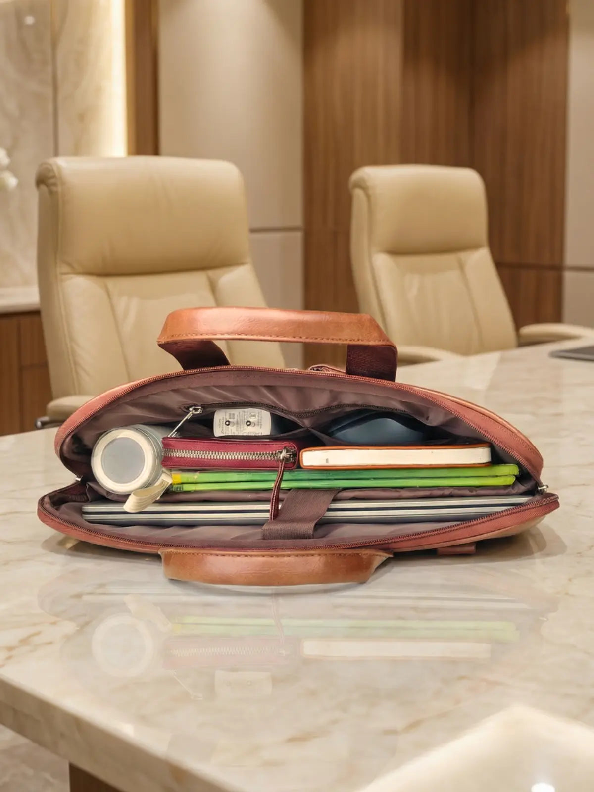 Legacy Laptop Messenger Bag- Tan