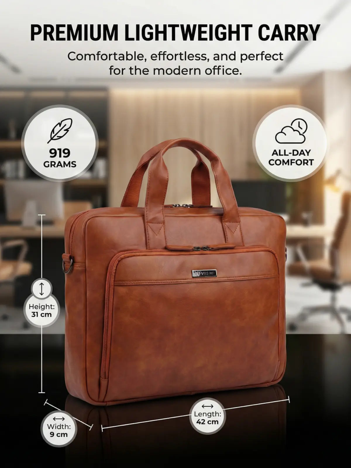 Legacy Laptop Messenger Bag- Tan