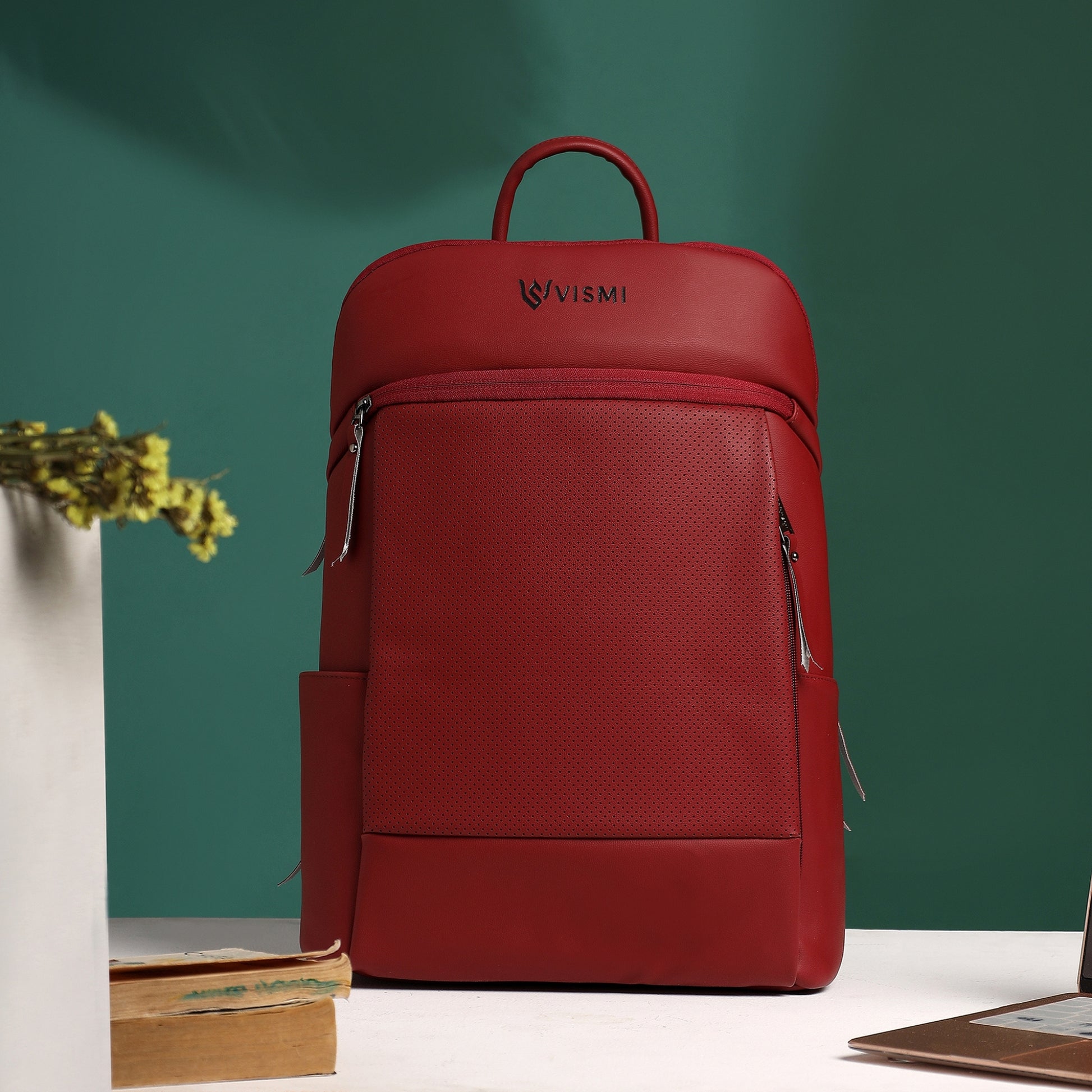 VISMIINTREND Executive Laptop Backpack - Maroon