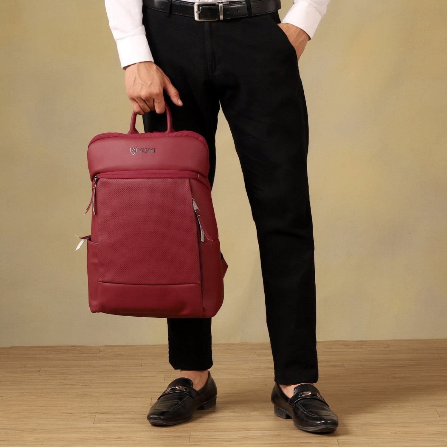 VISMIINTREND Executive Laptop Backpack - Maroon