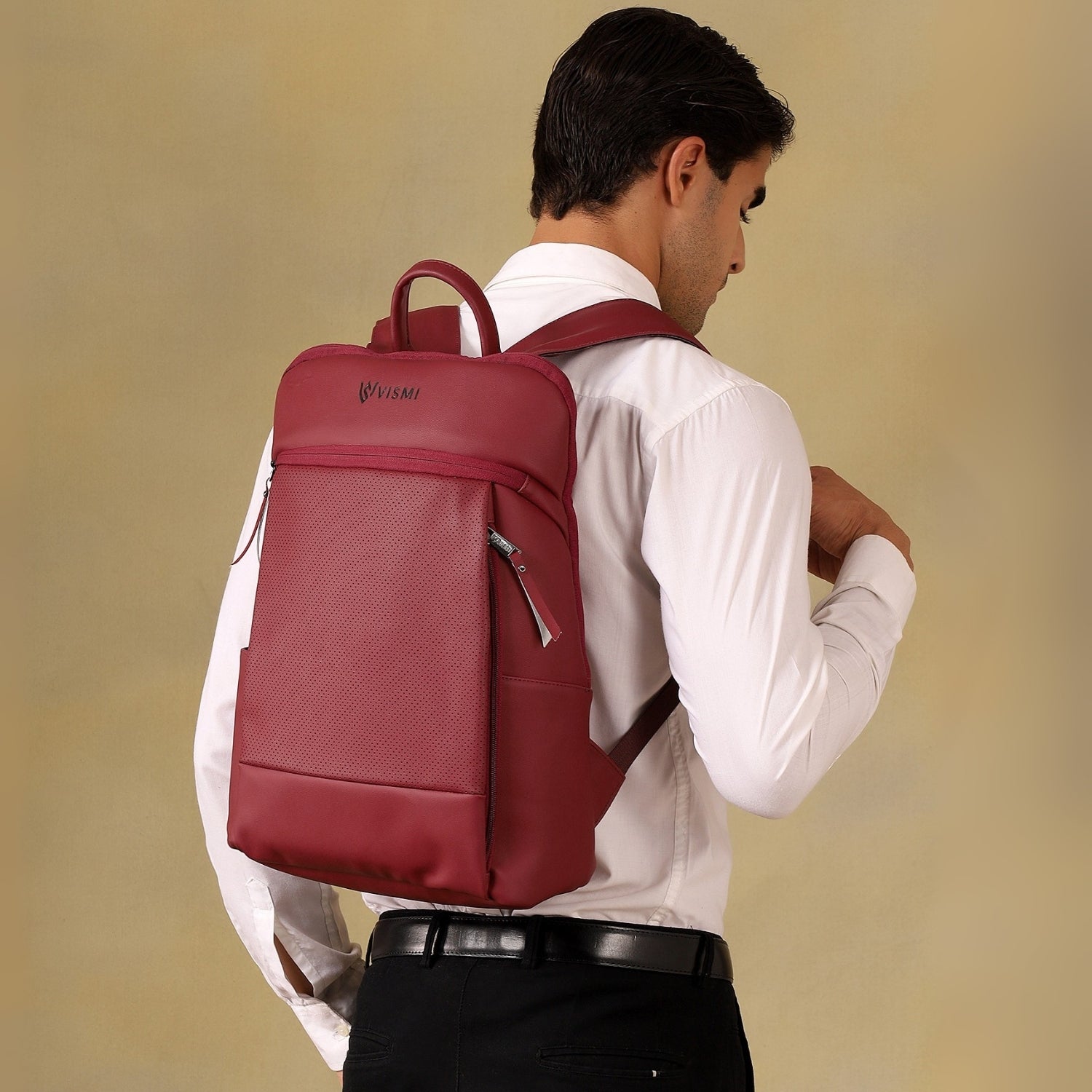 VISMIINTREND Executive Laptop Backpack - Maroon