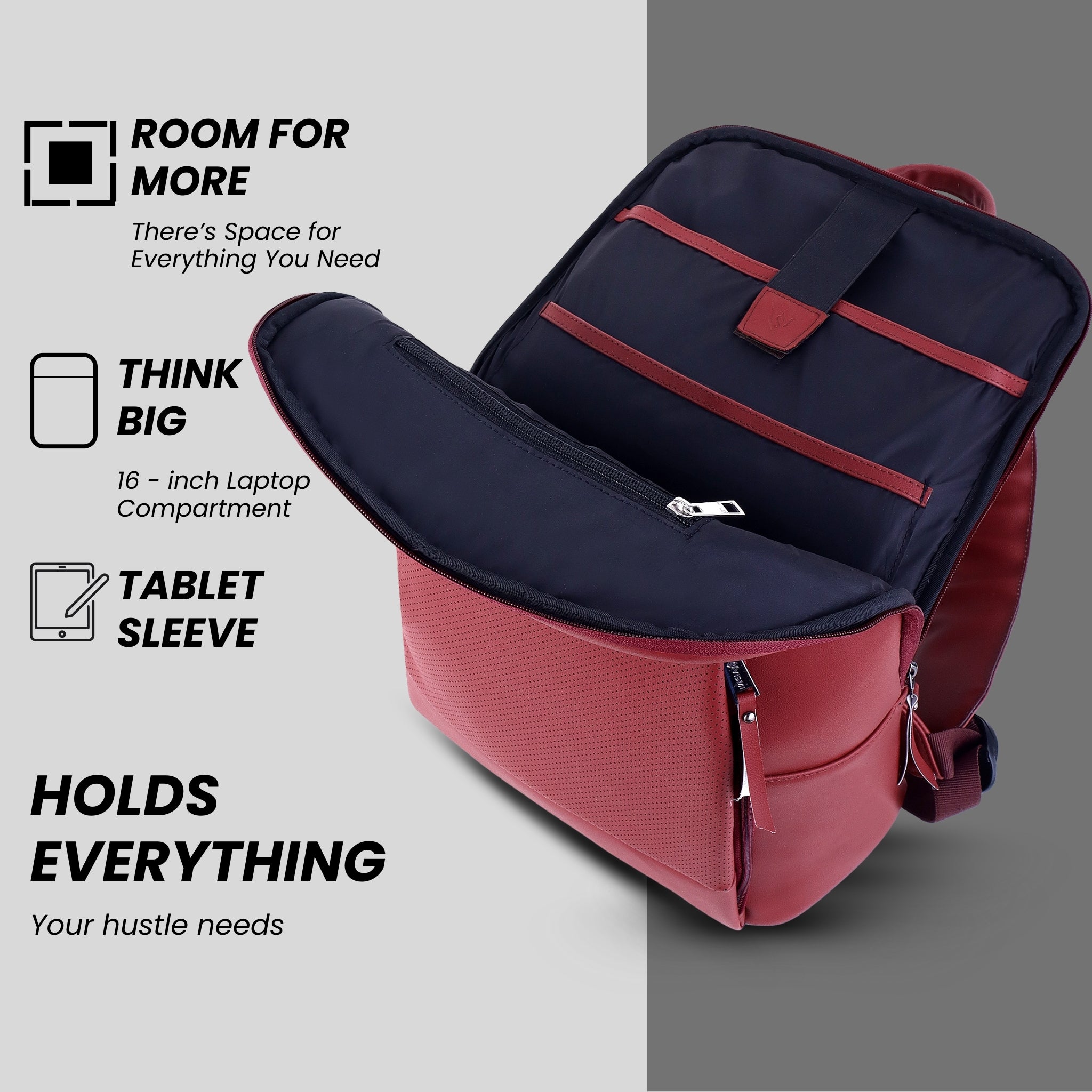 VISMIINTREND Executive Laptop Backpack - Maroon