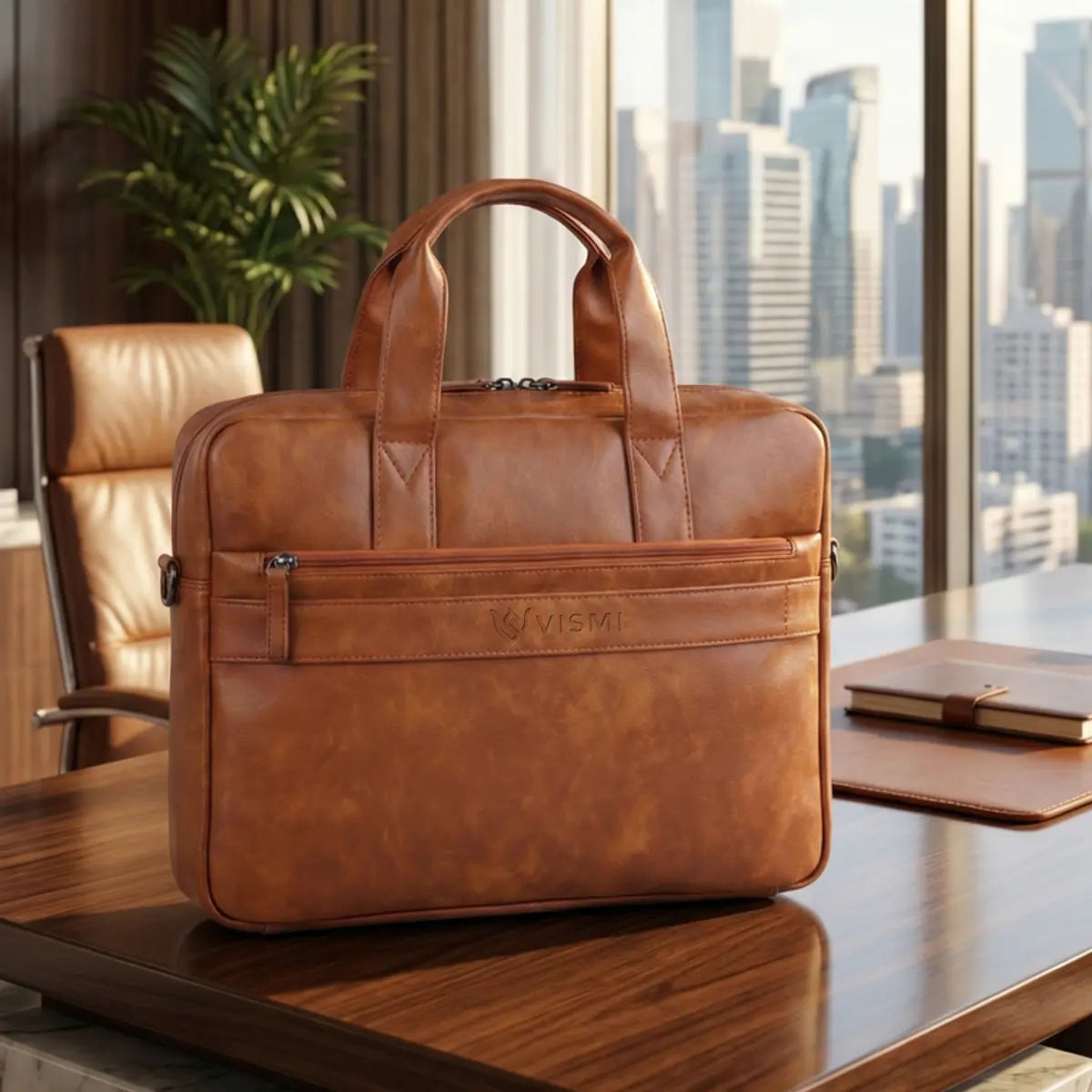 Timeless Orbit Laptop Messenger Bag - Tan