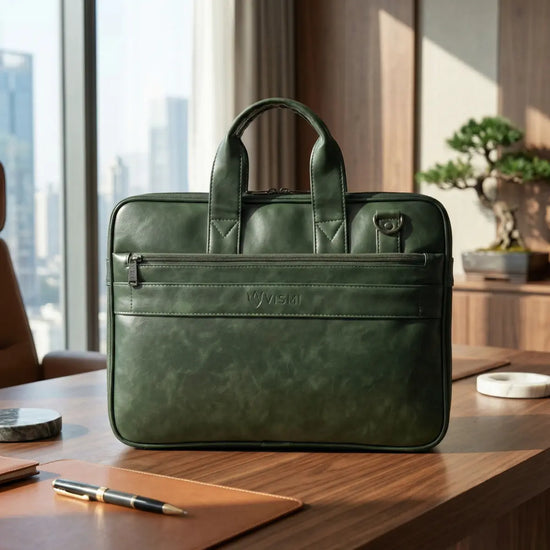Timeless Monarch Laptop Messenger Bag - Olive Green