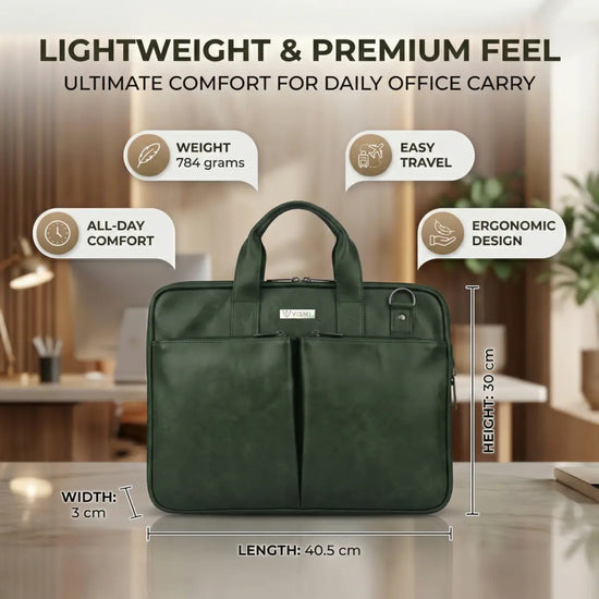 Timeless Monarch Laptop Messenger Bag - Olive Green