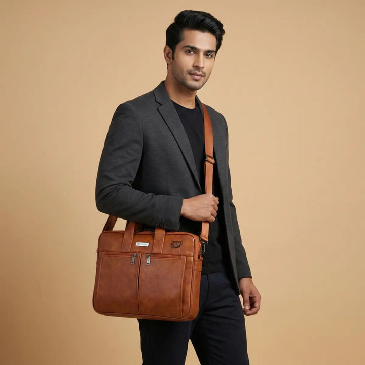 Timeless Neo Laptop Bag - Tan