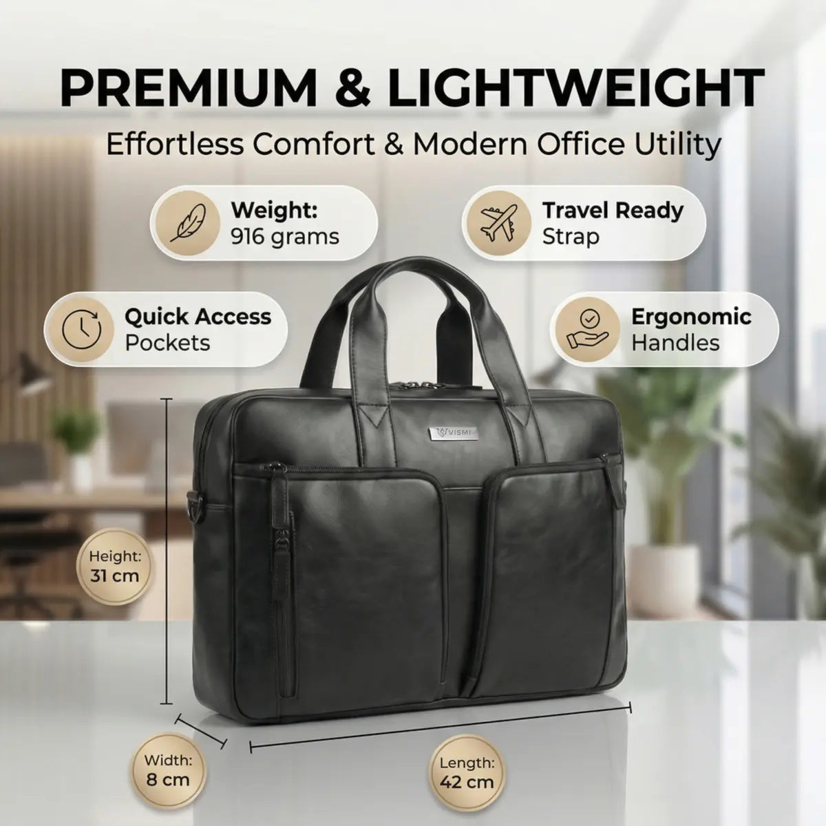 Timeless Orbit Laptop Messenger Bag - Black