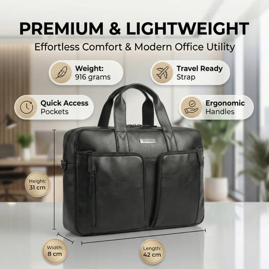 Timeless Orbit Laptop Messenger Bag - Black
