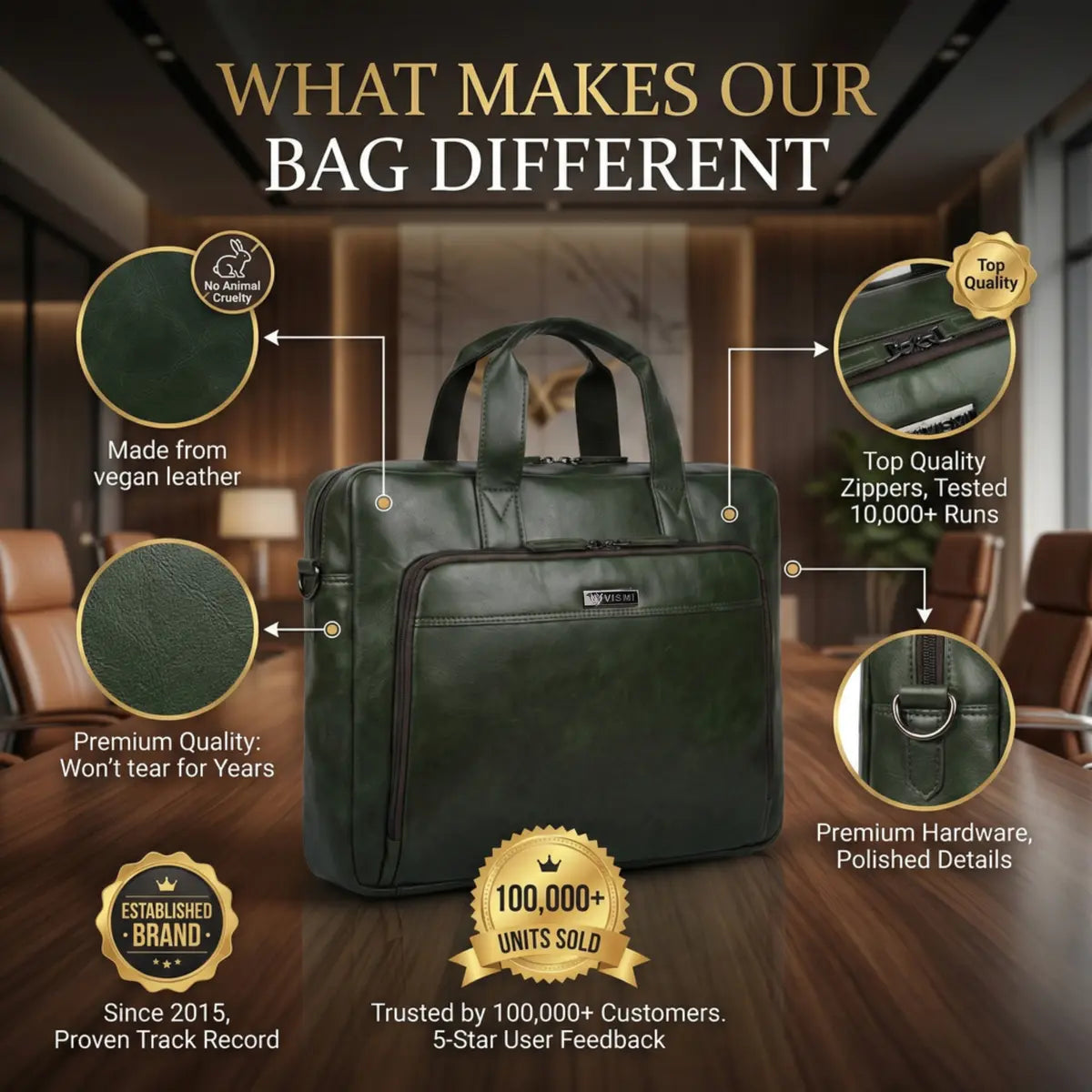 Legacy Laptop Messenger Bag- Olive Green