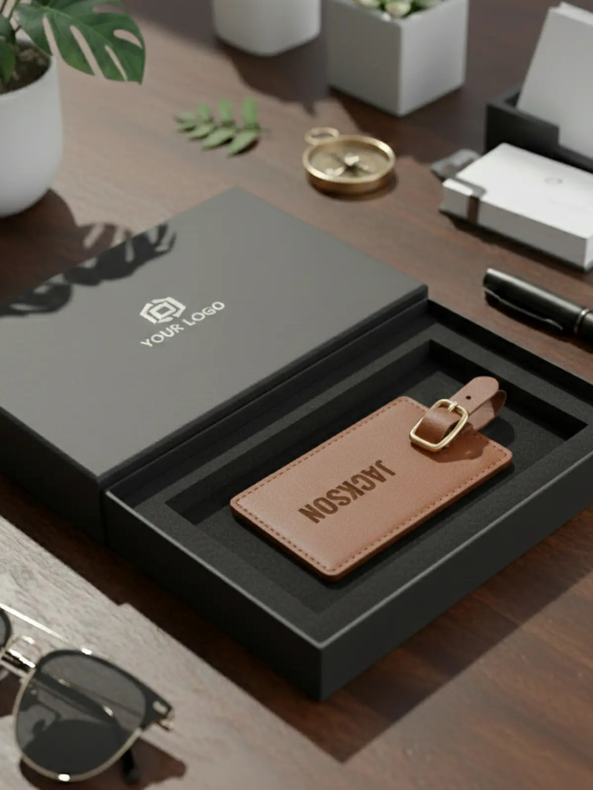 Formé Luggage Tag - Tan