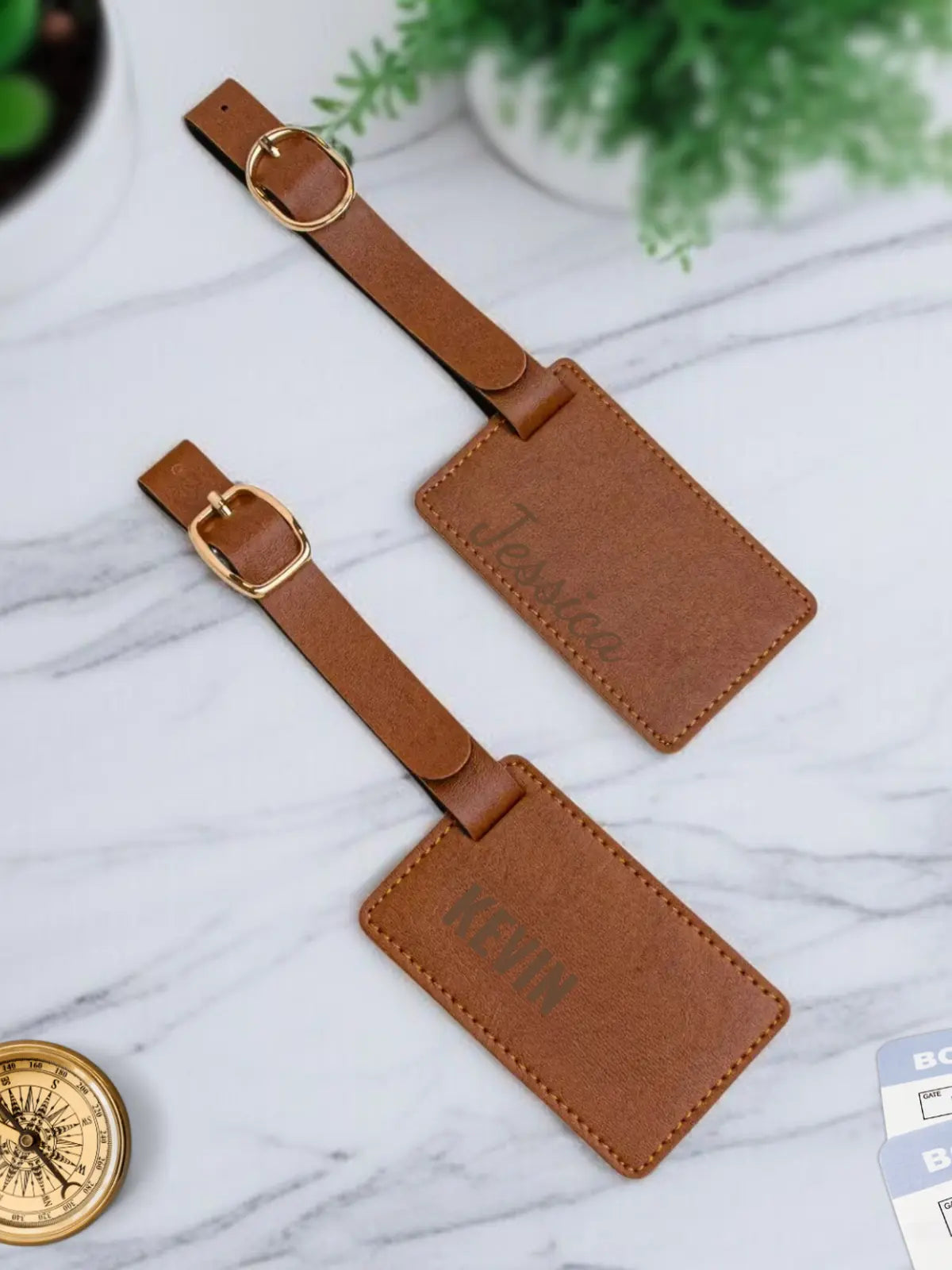 Formé Luggage Tag - Tan