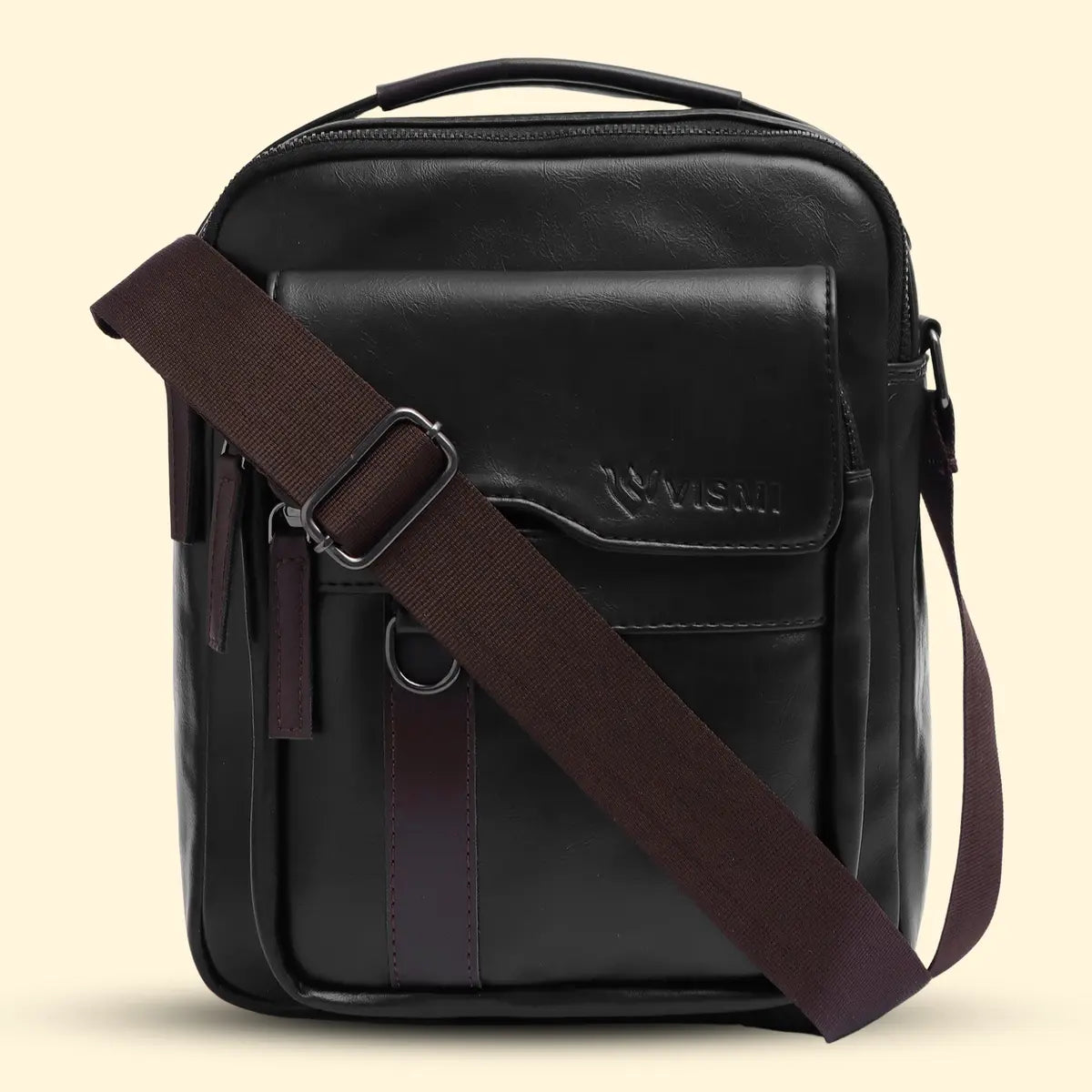 Timeless Alpha Men's Messenger Bag - Black