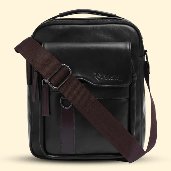 Timeless Alpha Men's Messenger Bag - Black