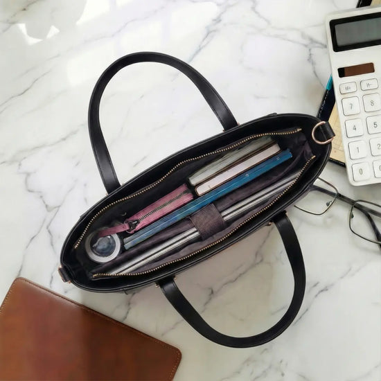 Timeless Contour Laptop Handbags - Black