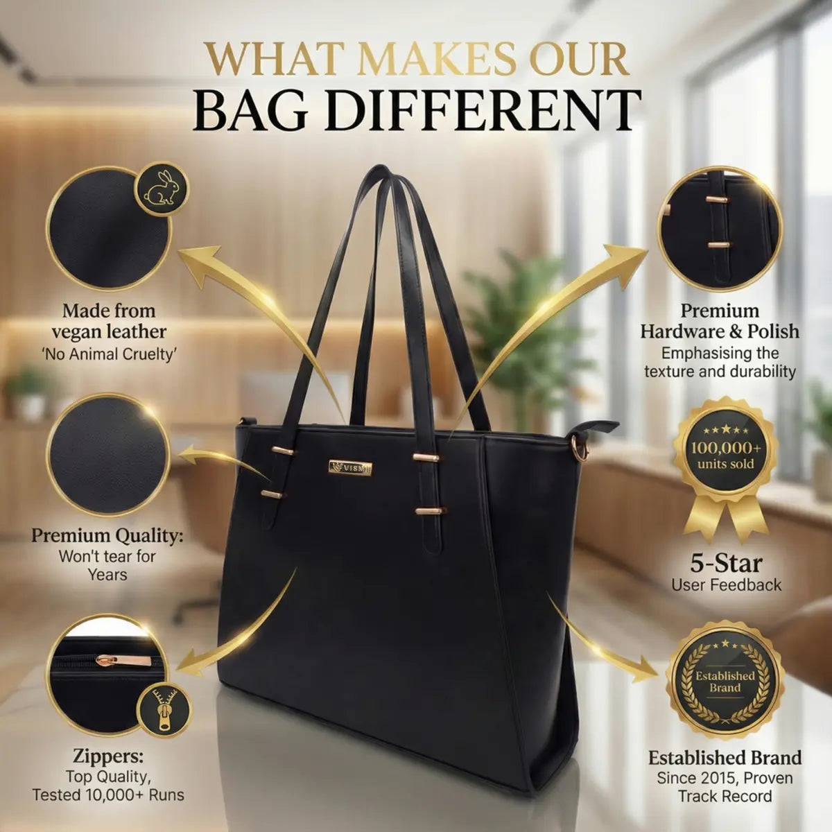 Timeless Contour Laptop Handbags - Black