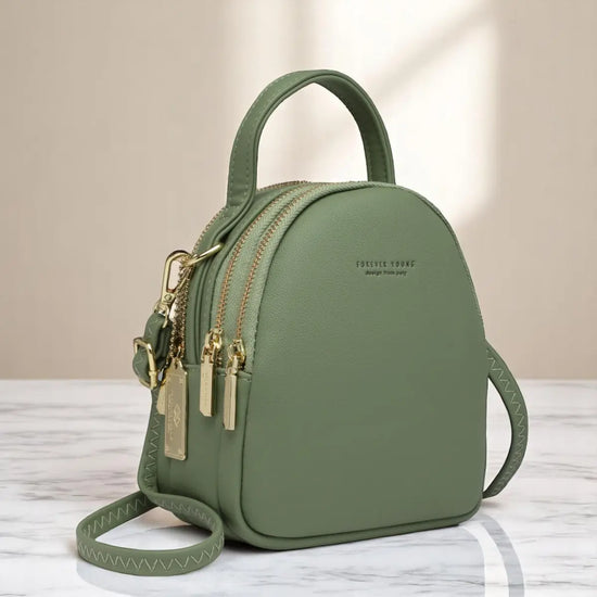 Stylish Sling Crossbody Handbag- Olive Green