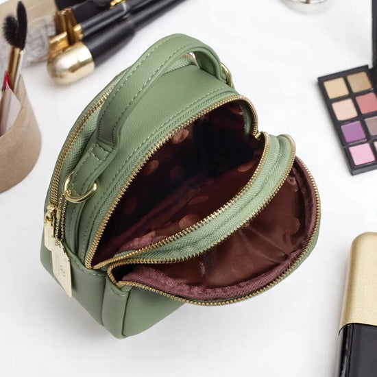 Stylish Sling Crossbody Handbag- Olive Green