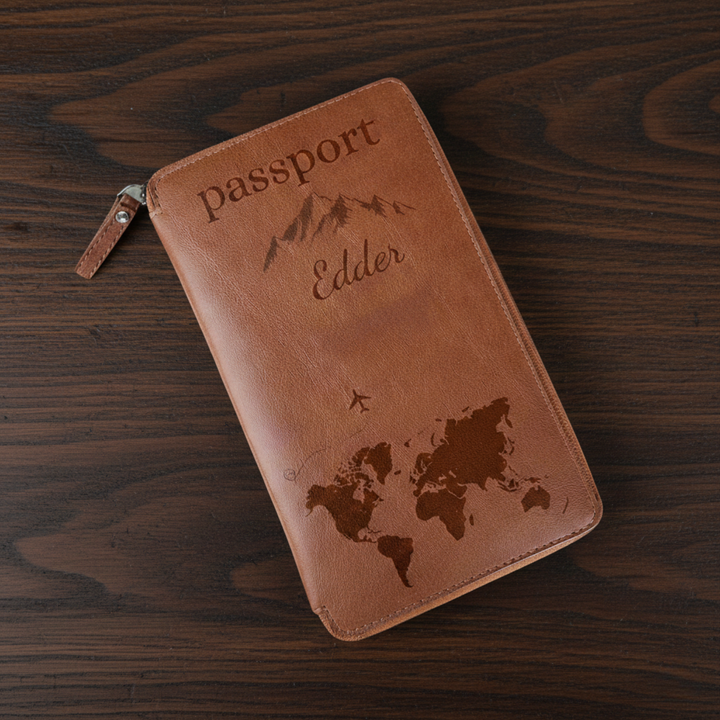 Formé Zip Folio - Tan