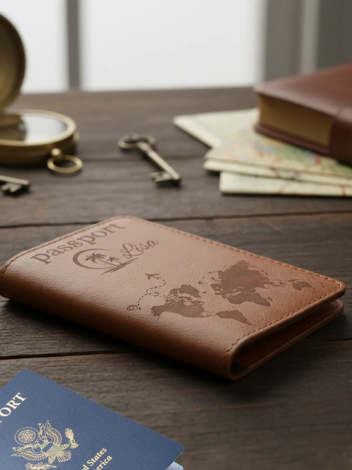 Formé  Passport Slip - Tan