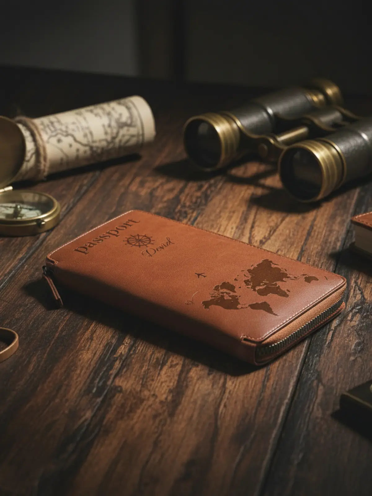 Formé Zip Folio - Tan