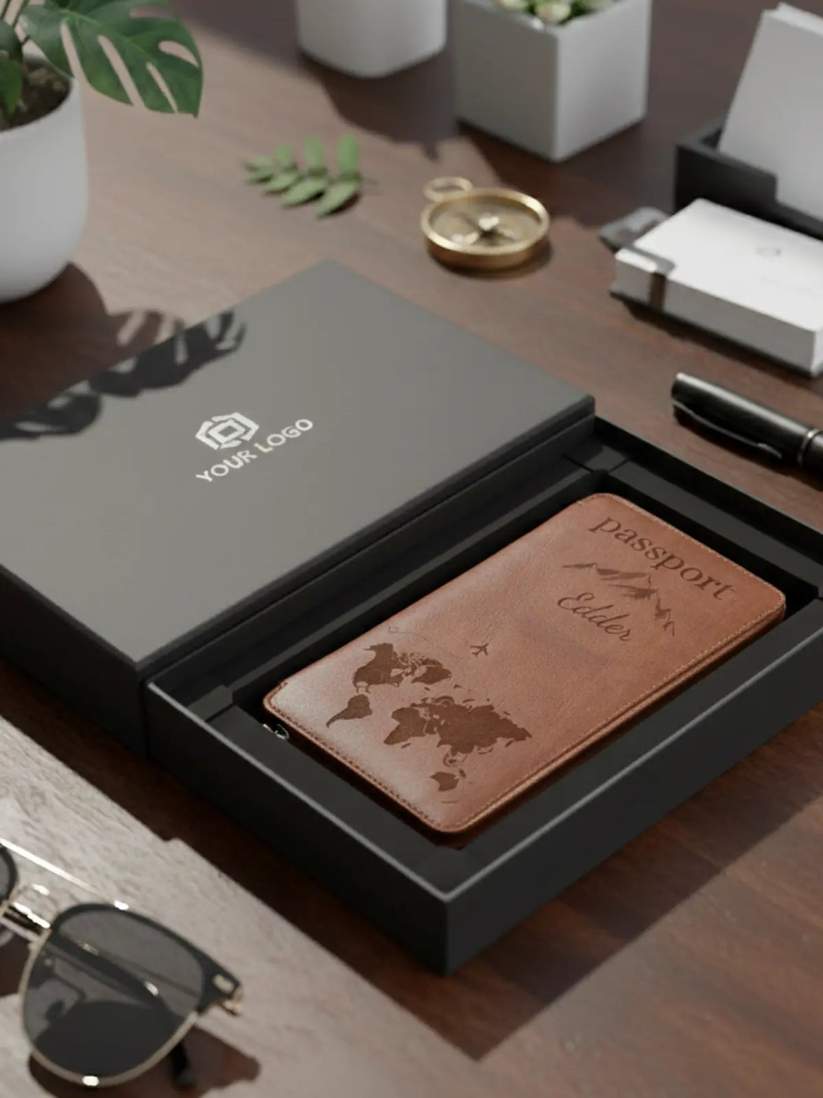 Formé Zip Folio - Tan