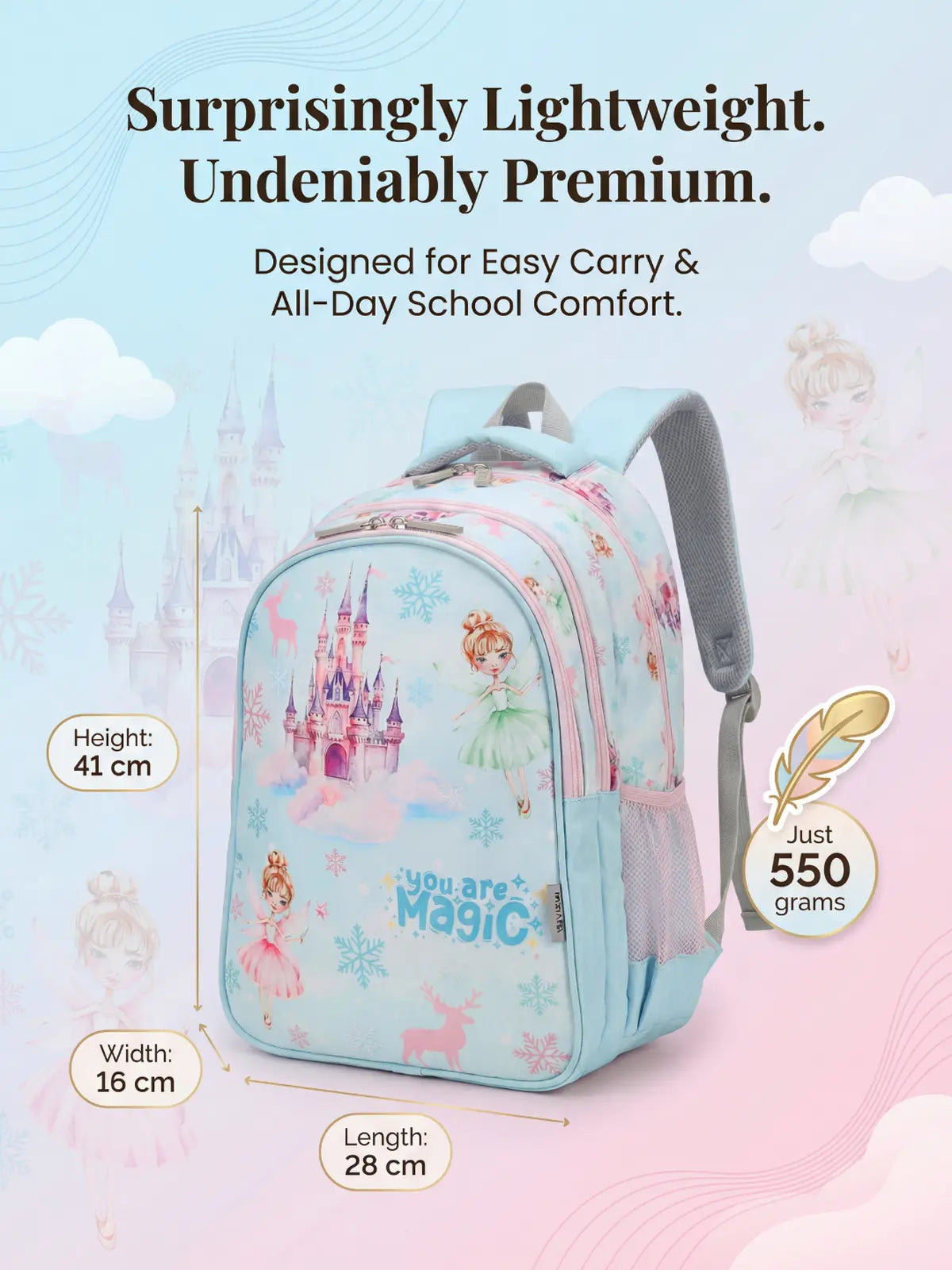 Everyday Essentials Elementary School Bag-Frozen Princess Blue