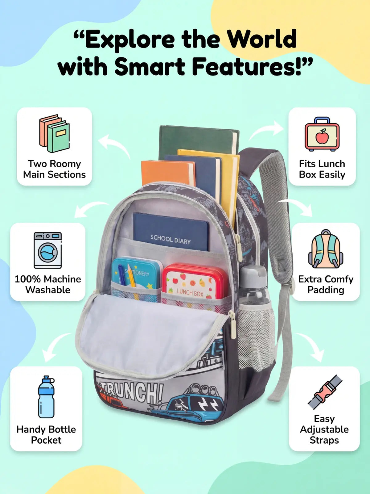 Everyday Essentials Elementary School Bag - Mustang Marvel