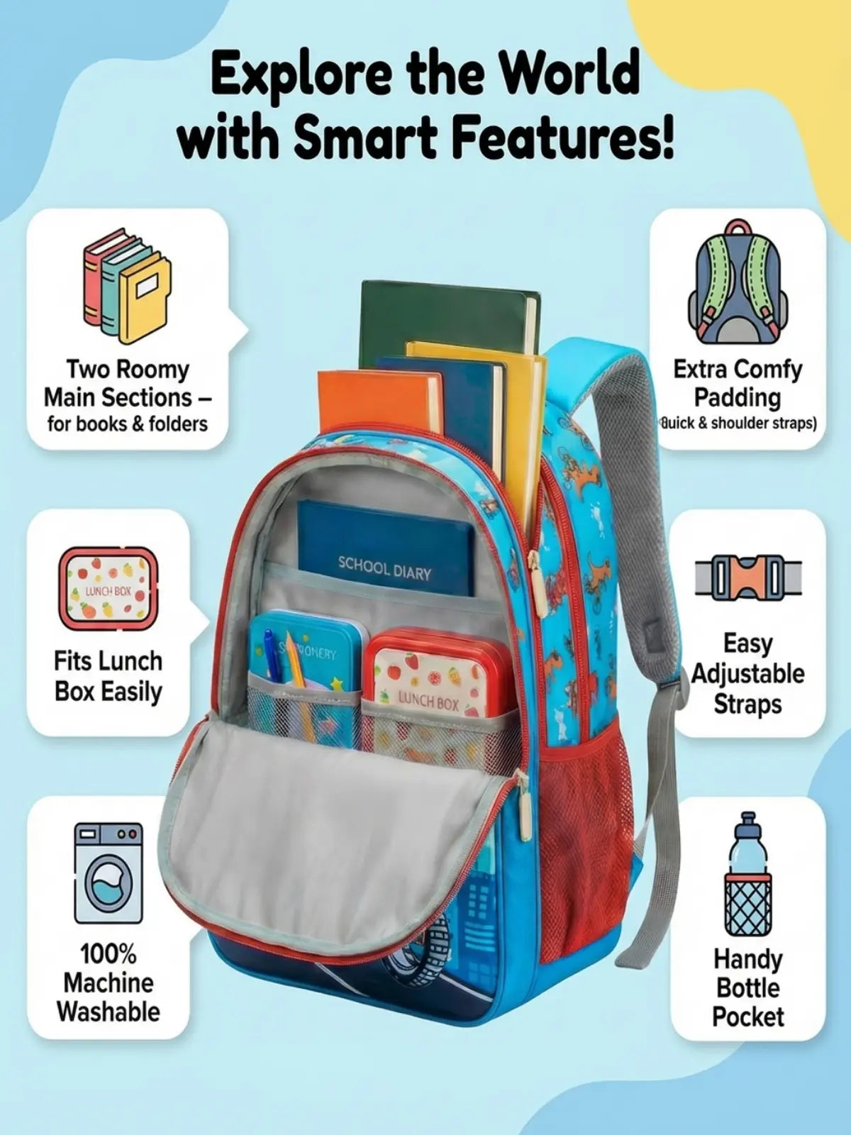 Everyday Essentials Elementary School Bag - Dinosaur