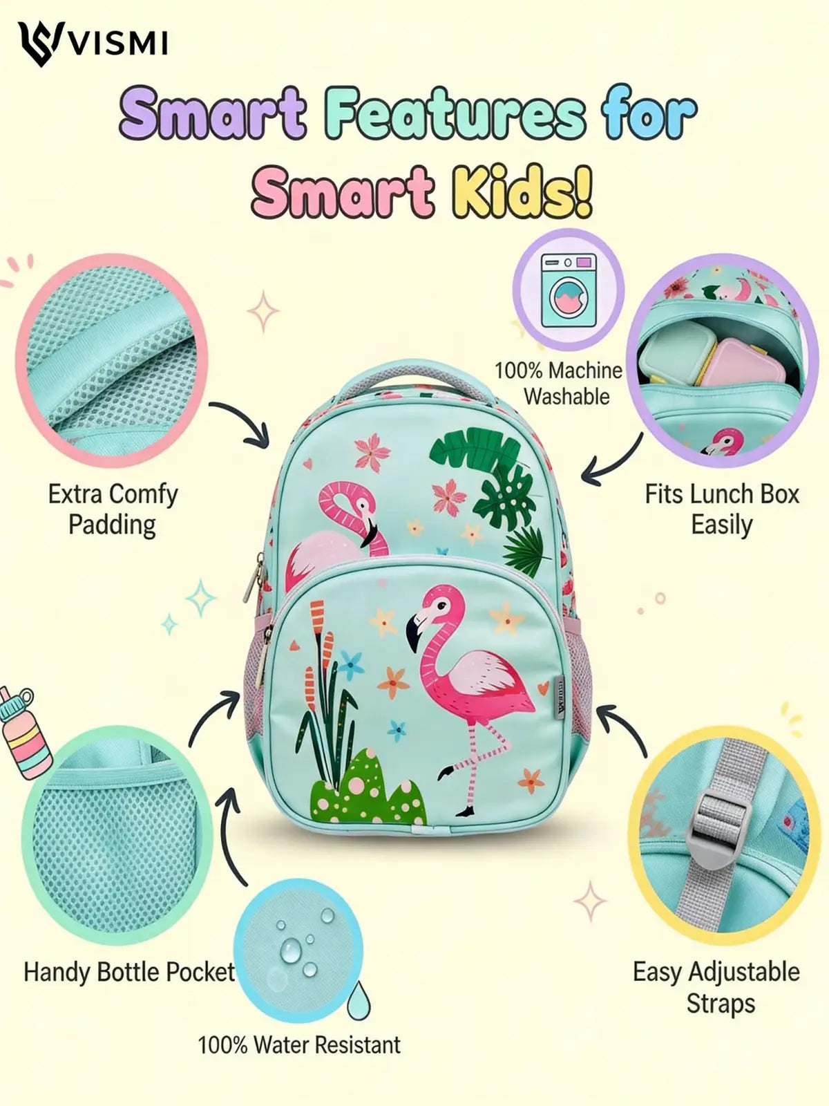 Everyday Essentials Pre School Bag - Flamingo