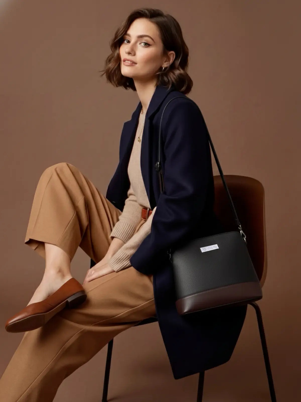 Timeless Luxe Women's Sling Bag - Black