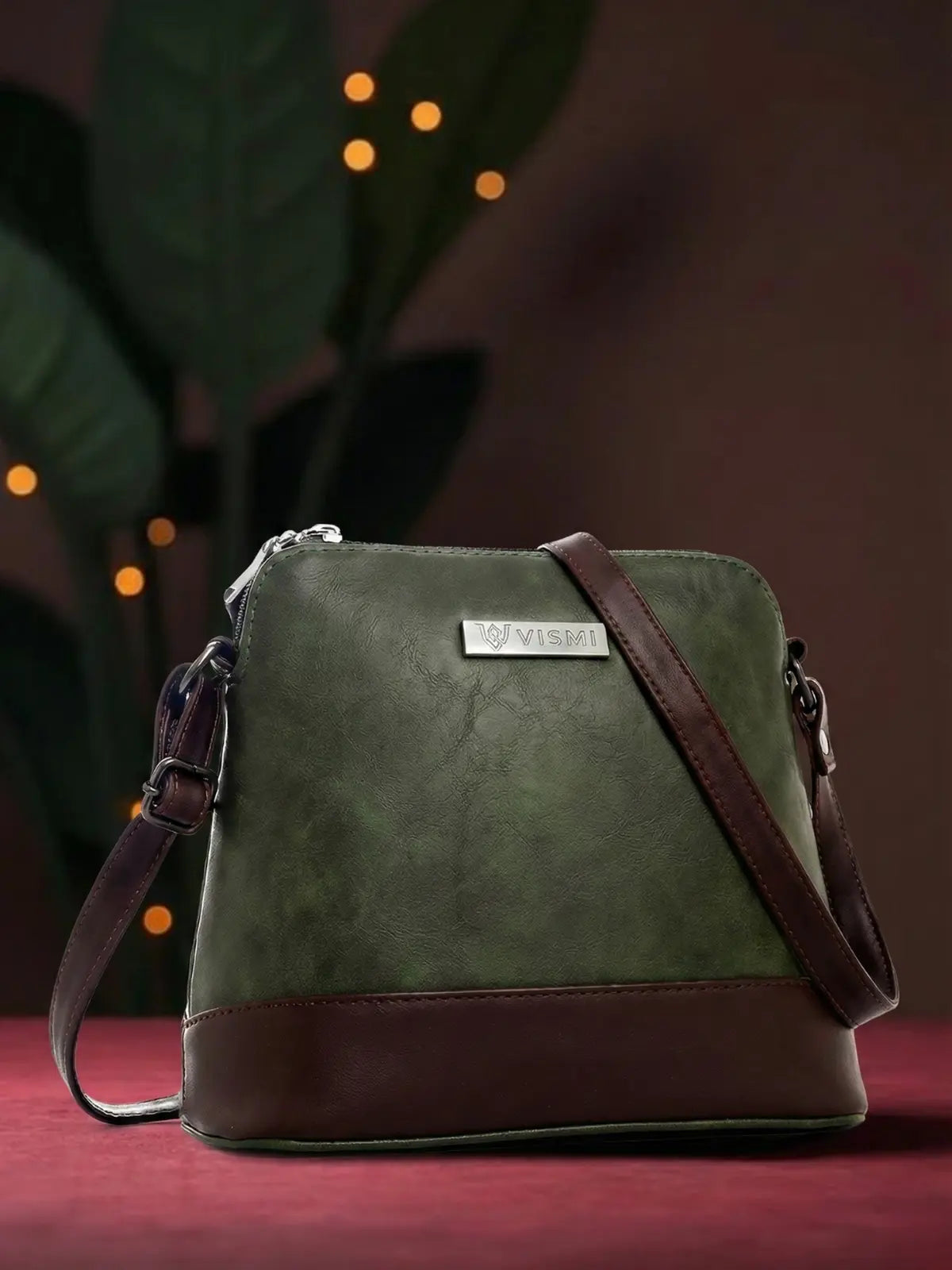 Timeless Luxe Women's Sling Bag - Olive Green