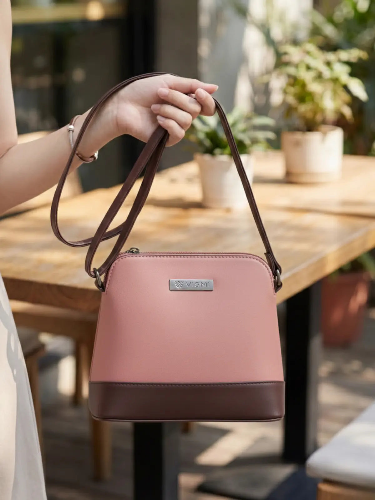 Timeless Luxe Women's Sling Bag - Blush Pink