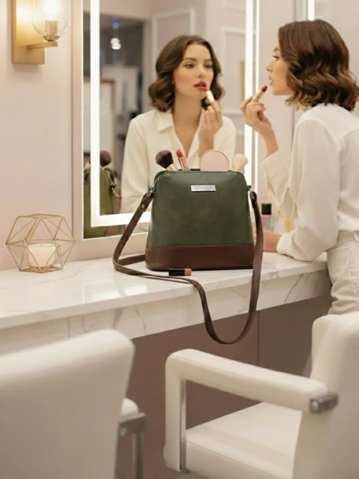 Timeless Luxe Women's Sling Bag - Olive Green