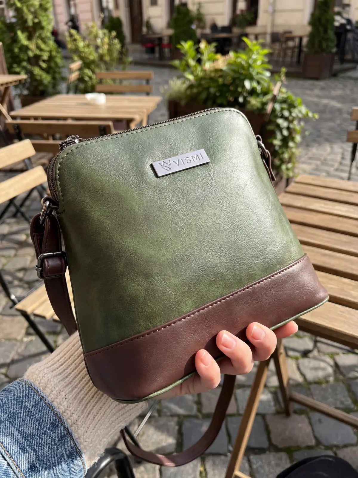 Timeless Luxe Women's Sling Bag - Olive Green