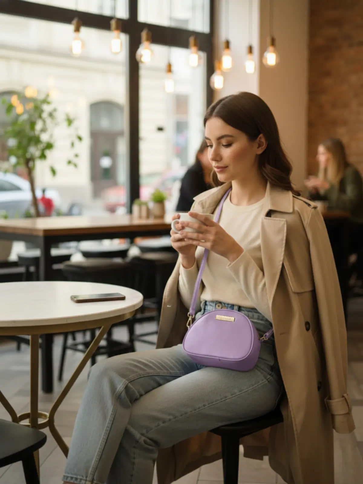 Timeless Chic Women's Sling Bag - Lavender