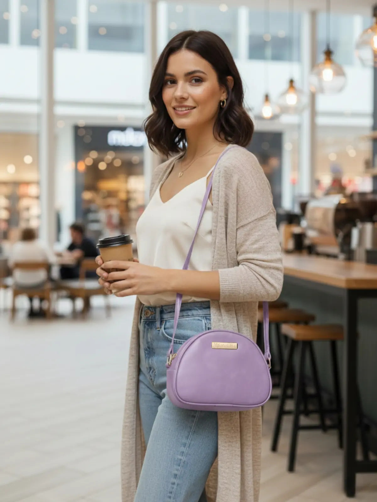 Timeless Chic Women's Sling Bag - Lavender