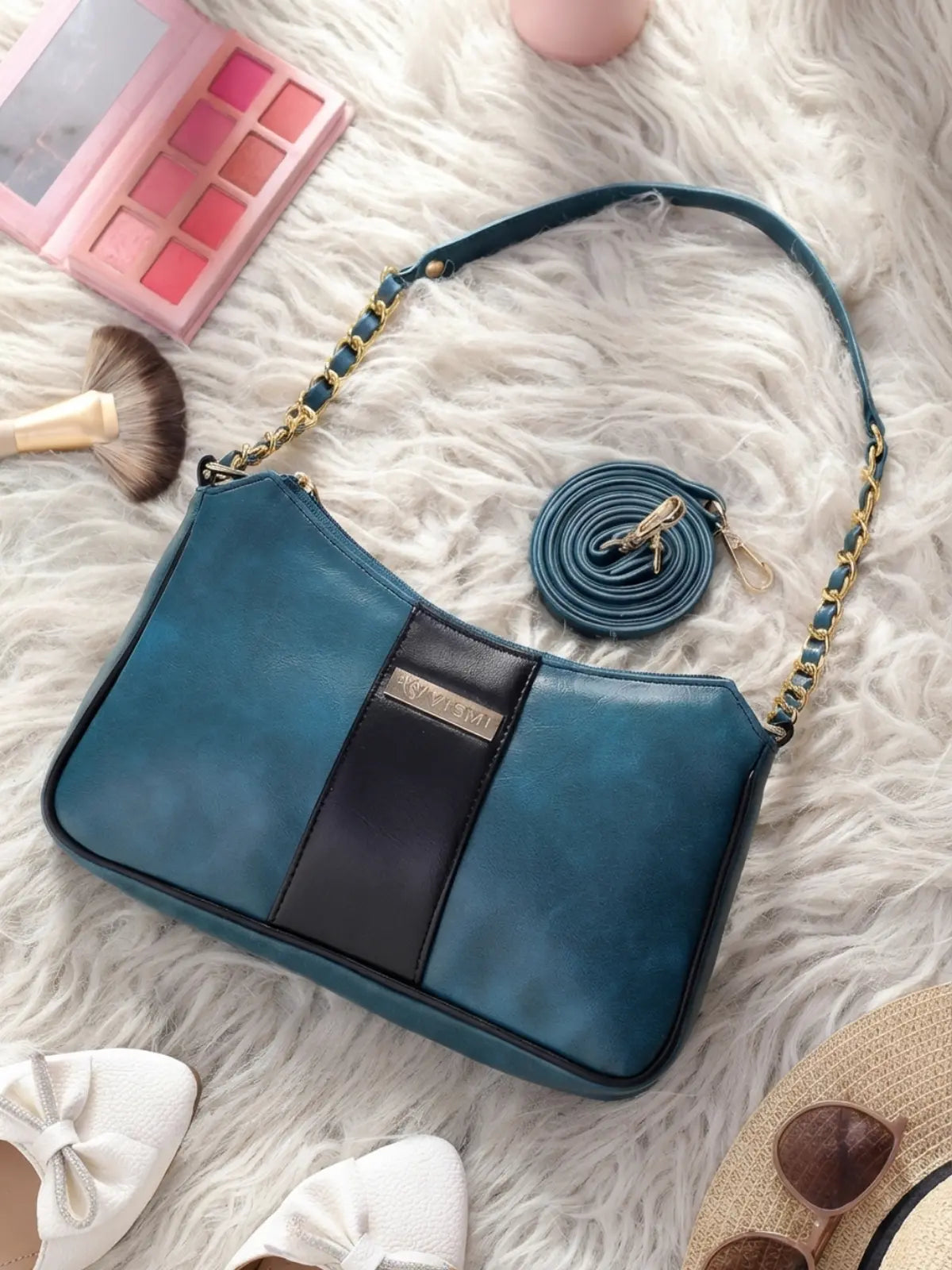 Timeless Glam Evening Bag - Teal blue