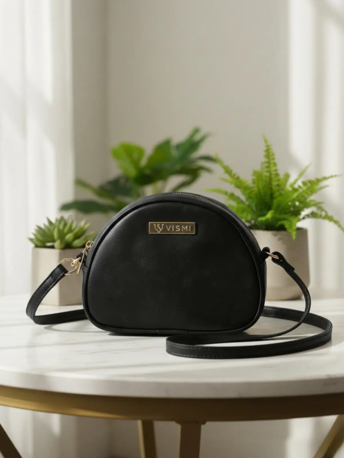 Timeless Chic Women's Sling Bag - Black