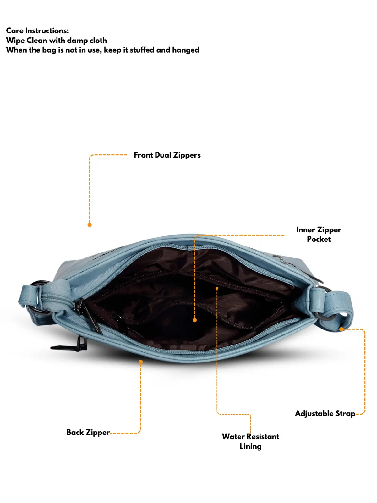Timeless Versa Women's Sling Bag - Sky Blue