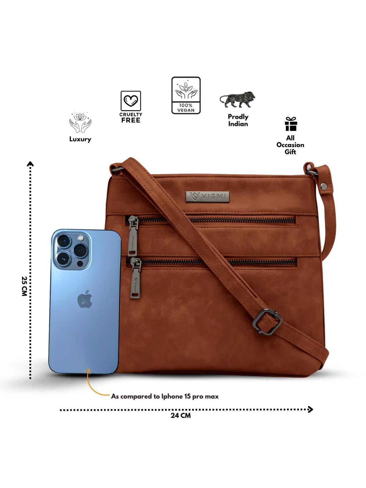 Timeless Versa Women's Sling Bag - Tan