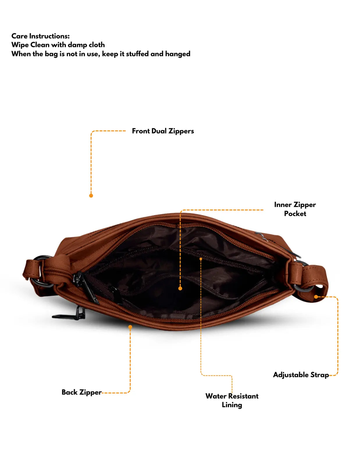 Timeless Versa Women's Sling Bag - Tan