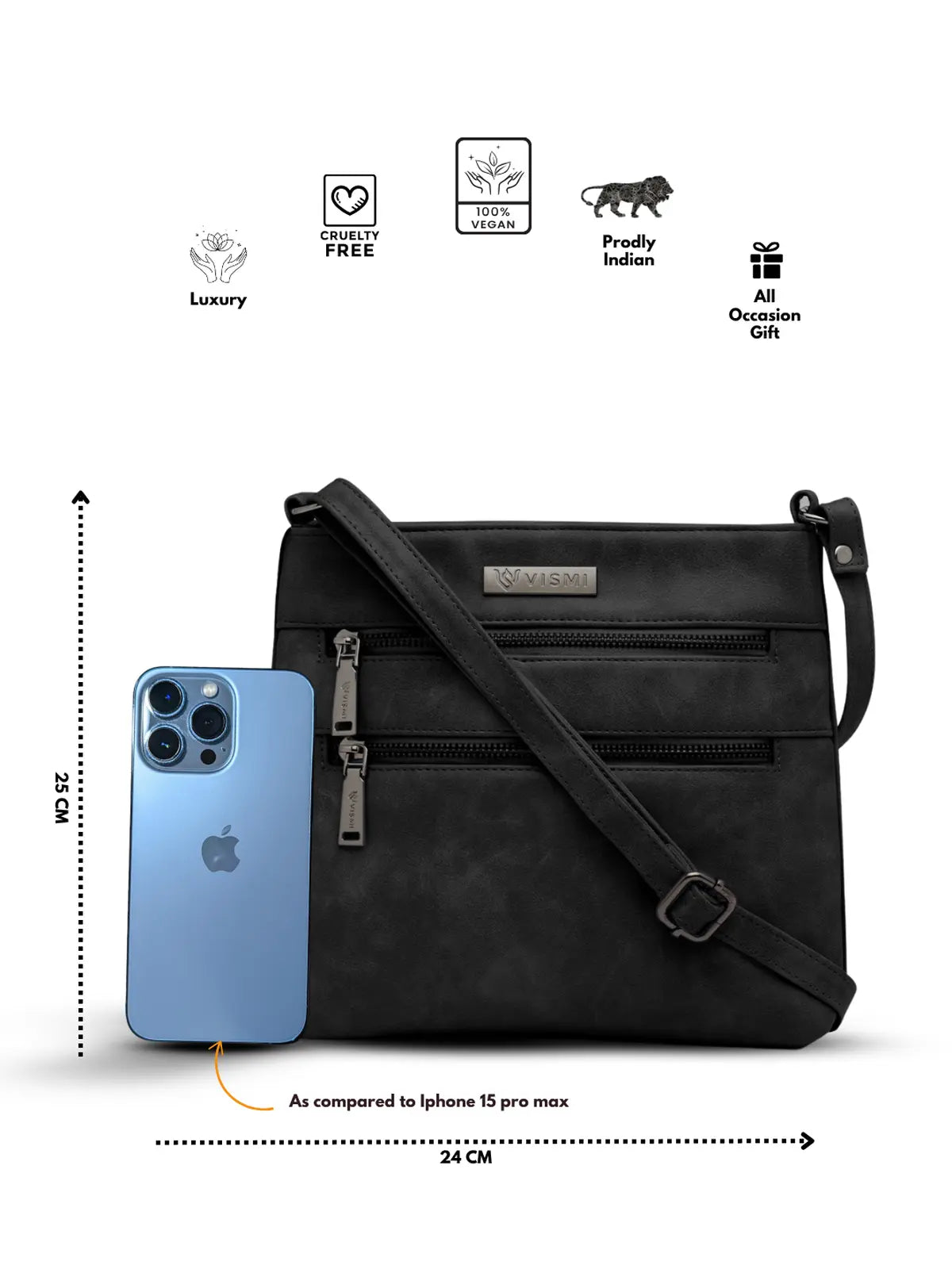 Timeless Versa Women's Sling Bag - Black