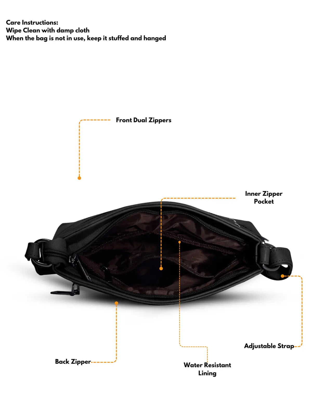 Timeless Versa Women's Sling Bag - Black