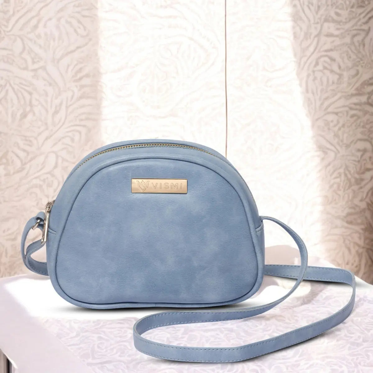 Timeless Chic Women's Sling Bag - Sky Blue