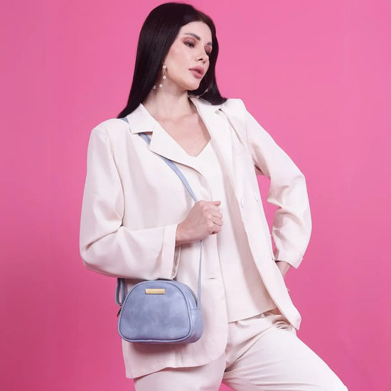 Timeless Chic Women's Sling Bag - Sky Blue