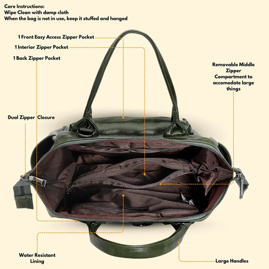 Timeless Trinity 3 in 1 Bag - Olive Green